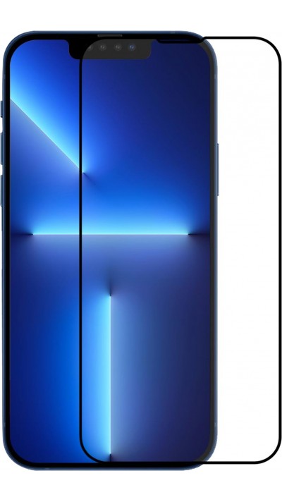 3D Tempered Glass iPhone 15 - Full Screen Display Schutzglas mit schwarzem Rahmen