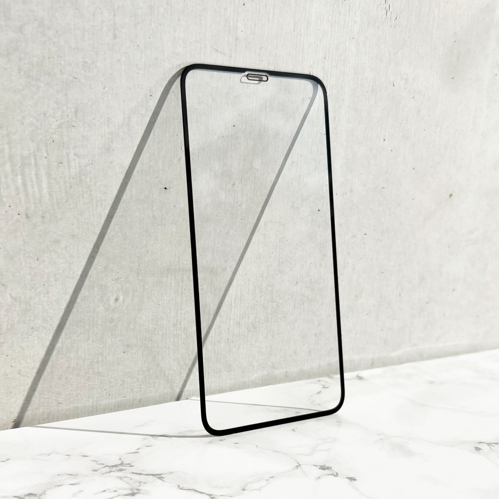 3D Tempered Glass iPhone 15 Pro Max - Full Screen Display Schutzglas mit schwarzem Rahmen