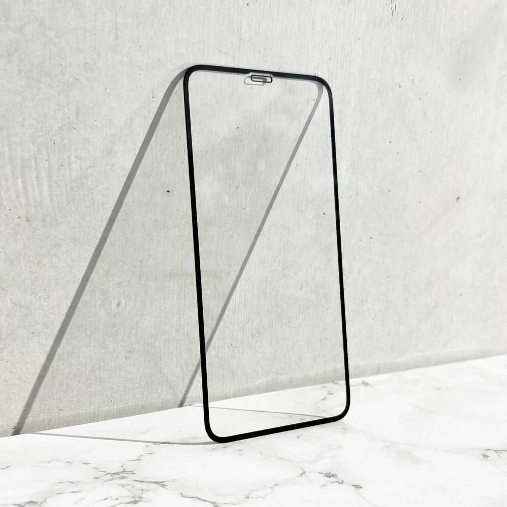 3D Tempered Glass iPhone 12 Pro Max - Full Screen Display Schutzglas mit schwarzem Rahmen
