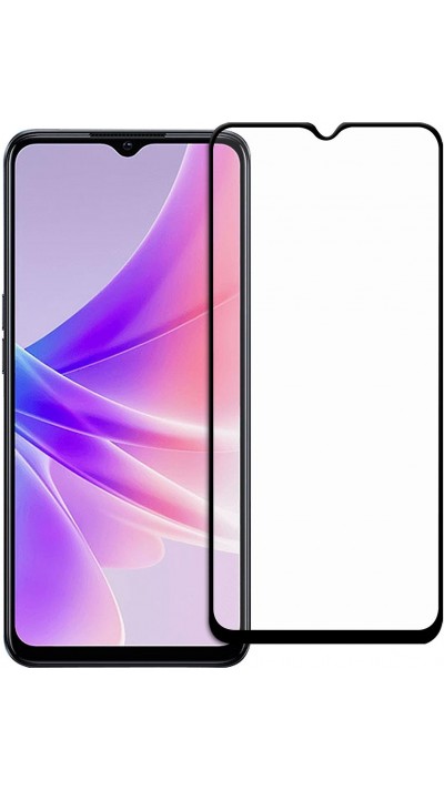 3D Tempered Glass OPPO A77 5G - Full Screen Display Schutzglas mit schwarzem Rahmen