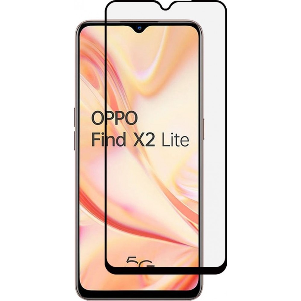 3D Tempered Glass OPPO Find X2 Lite - Full Screen Display Schutzglas mit schwarzem Rahmen
