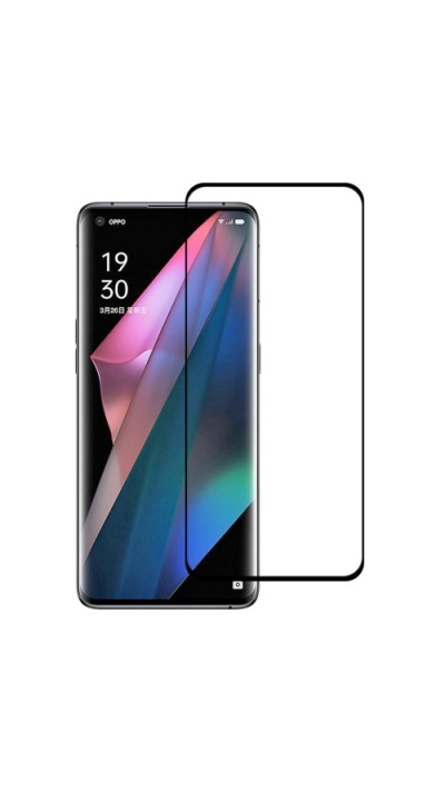 3D Tempered Glass OPPO Find X3 Pro - Full Screen Display Schutzglas mit schwarzem Rahmen