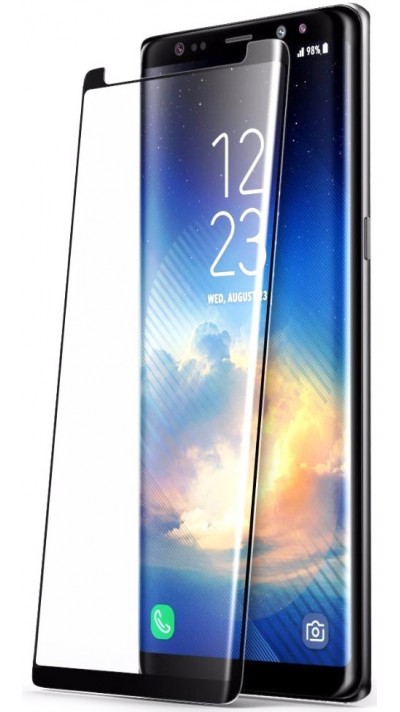 3D Tempered Glass Samsung Galaxy Note9 - Full Screen Display Schutzglas mit schwarzem Rahmen