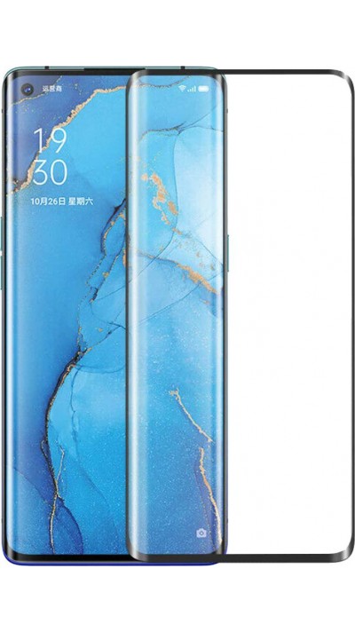 3D Tempered Glass OPPO Find X2 Pro - Full Screen Display Schutzglas mit schwarzem Rahmen