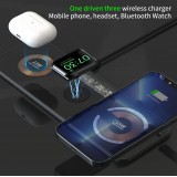 3in1 wireless MagSafe Ladestation Cyberpunk 2x 15W für iPhone, AirPods & Qi Smartphones - Transparent