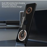 3in1 wireless MagSafe Ladestation Cyberpunk 2x 15W für iPhone, AirPods & Qi Smartphones - Transparent