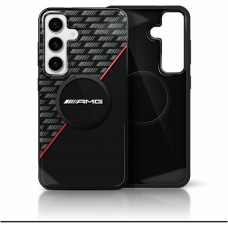 Galaxy S25 Case Hülle - AMG Red Stripe MagSafe - Schwarz