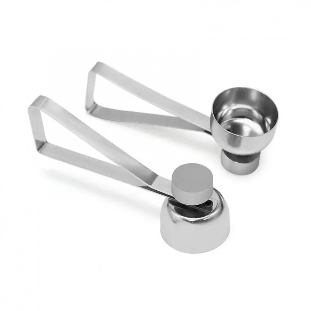 Kompakter Eierköpfer - Edelstahl Eieröffner - Silber