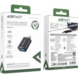 Acefast J1 - USB-A 3.0 (weiblich) zu USB-C 3.0 (männlich) Adapter 5Gb/s - Schwarz
