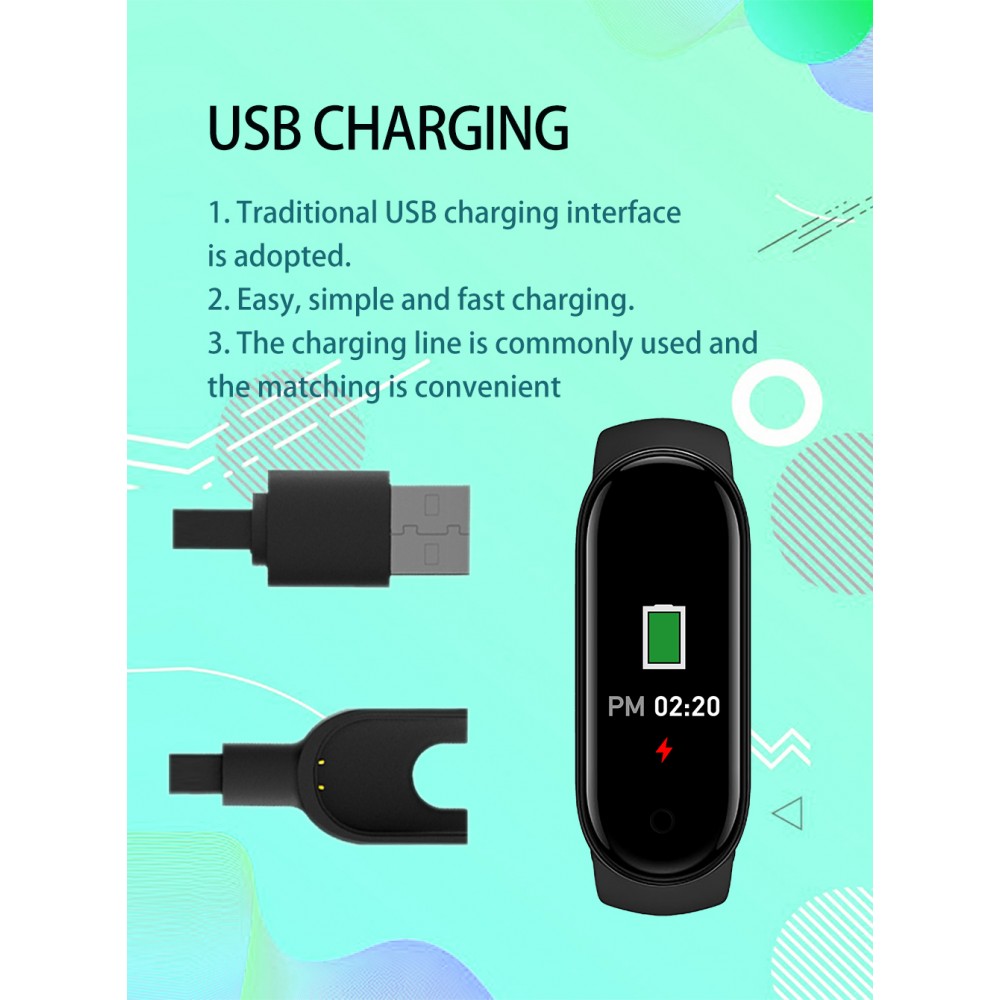 Active Fitness Tracker M7 - Intelligentes Sportarmband Smart Watch Bluetooth - Dunkelblau