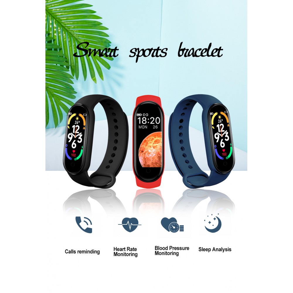 Active Fitness Tracker M7 - Intelligentes Sportarmband Smart Watch Bluetooth - Dunkelblau