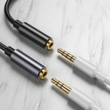 Baseus L54 Adapter für USB-C Kopfhörer Mini Jack 3.5mm DAC 24 Bit 48 KHz - Hochwertiger Soundqualität Audio Konverter - Schwarz