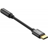Baseus L54 Adapter für USB-C Kopfhörer Mini Jack 3.5mm DAC 24 Bit 48 KHz - Hochwertiger Soundqualität Audio Konverter - Schwarz
