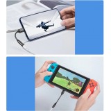 Baseus L54 Adapter für USB-C Kopfhörer Mini Jack 3.5mm DAC 24 Bit 48 KHz - Hochwertiger Soundqualität Audio Konverter - Schwarz