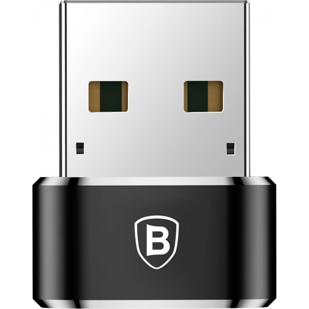 Baseus Mini USB-C zu USB-A Adapter kompakt schnellladef&auml;hig vielseitig - Schwarz
