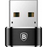 Baseus Mini USB-C zu USB-A Adapter kompakt schnellladef&auml;hig vielseitig - Schwarz