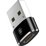 Baseus Mini USB-C zu USB-A Adapter kompakt schnellladef&auml;hig vielseitig - Schwarz