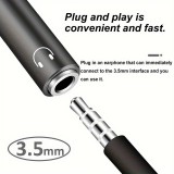 Adaptateur audio 2 en 1 USB-C vers jack 3.5mm + USB-C 30W Fast Charge - Noir