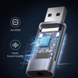 Adaptateur audio Ugreen CM383 pour &eacute;couteurs et haut-parleurs - Gris