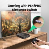 Adaptateur audio Ugreen CM383 pour &eacute;couteurs et haut-parleurs - Gris