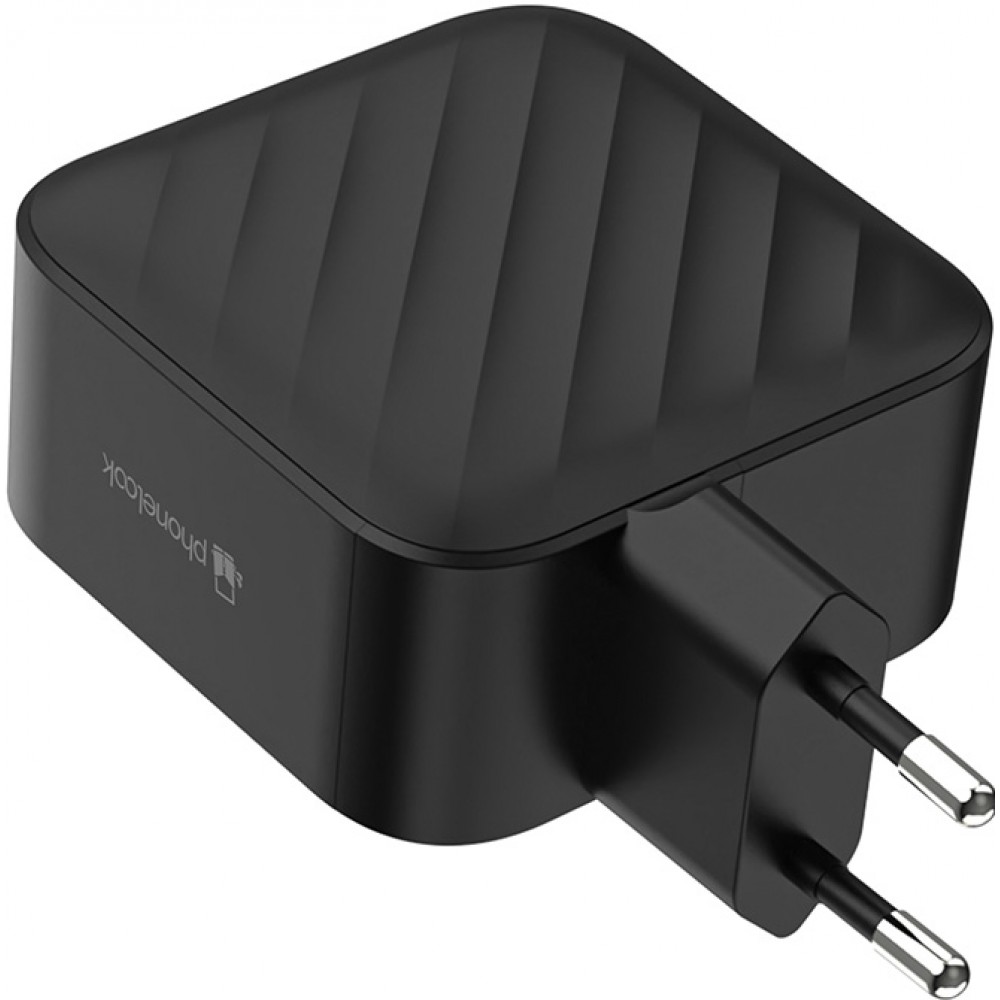 Ladegerät Netzstecker 100W GaN 3x USB-C und 1x USB-A (Power Delivery) - PhoneLook - Schwarz