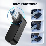 USB 3.0 Multiport-Adapter 180&deg; Rotierend 4 in 1 (3x USB-A / 1x USB-C) Kompakt f&uuml;r PC-Zubeh&ouml;r - Schwarz