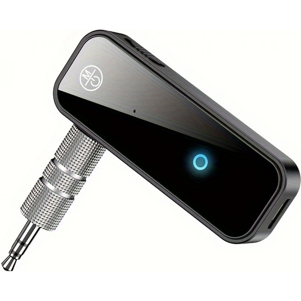 Bluetooth 5.0 Audio-Adapter 3,5 mm Dual-Funktion Sender Empfänger USB wiederaufladbar - Schwarz