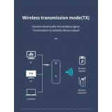 Bluetooth 5.0 Audio-Adapter 3,5 mm Dual-Funktion Sender Empfänger USB wiederaufladbar - Schwarz