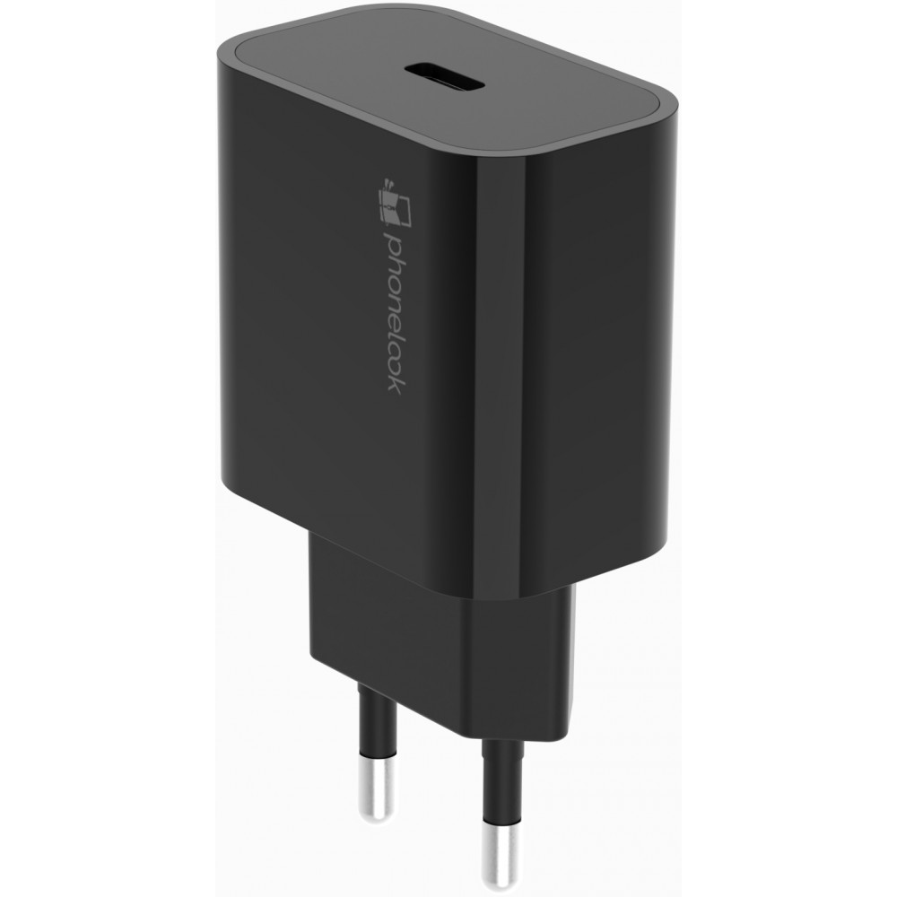 USB-C Power Netzadapter 20W - Ladestecker Fast Charge - PhoneLook - Schwarz