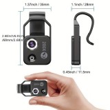 Apexel APL-MS002 Clip Mikroskopischer 200-facher optischer Universalzoom mit integriertem LED-Licht - Schwarz