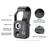 Apexel APL-MS002 Clip Mikroskopischer 200-facher optischer Universalzoom mit integriertem LED-Licht - Schwarz
