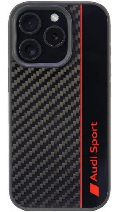 iPhone 16 Pro Case Hülle - Audi Sport Echcarbon - Schwarz