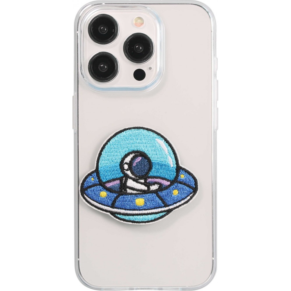 Sticker Aufkleber für Handy/Tablet/Computer 3D gestickt - Astronaut in spaceship