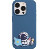 Autocollant sticker pour téléphone/tablette/ordinateur brodé en 3D - Astronaut with laptop
