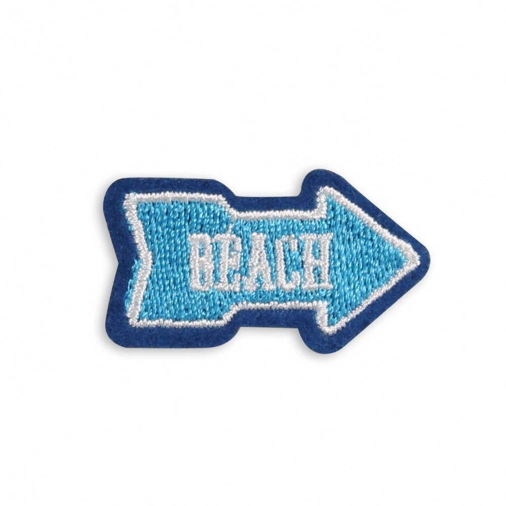 Autocollant sticker pour téléphone/tablette/ordinateur brodé en 3D - Beach Arrow Blue