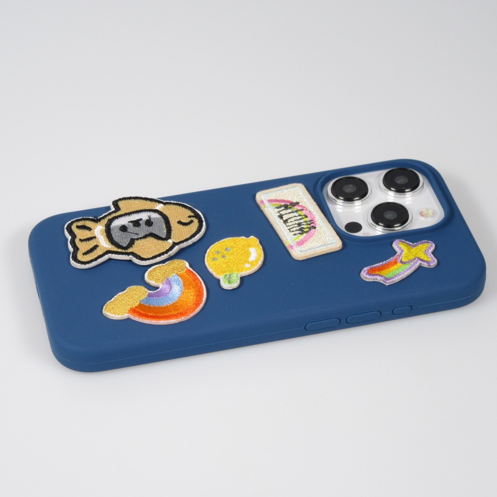 Autocollant sticker pour téléphone/tablette/ordinateur brodé en 3D - Blueberry Ice Cream Drink