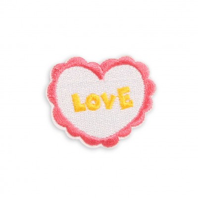 Sticker Aufkleber f&uuml;r Handy/Tablet/Computer 3D gestickt - Herz Love