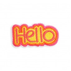 Autocollant sticker pour téléphone/tablette/ordinateur brodé en 3D - HELLO jaune