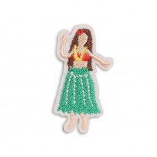 Autocollant sticker pour téléphone/tablette/ordinateur brodé en 3D - Hawaiian Dancer Girl