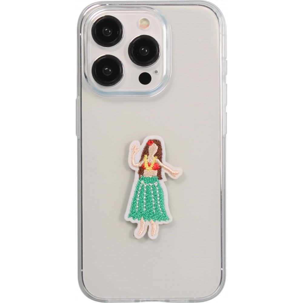 Autocollant sticker pour téléphone/tablette/ordinateur brodé en 3D - Hawaiian Dancer Girl