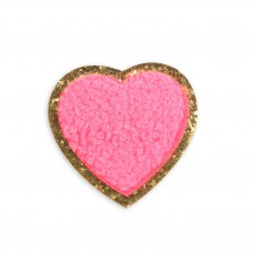 Autocollant sticker pour téléphone/tablette/ordinateur brodé en 3D - Heart rose