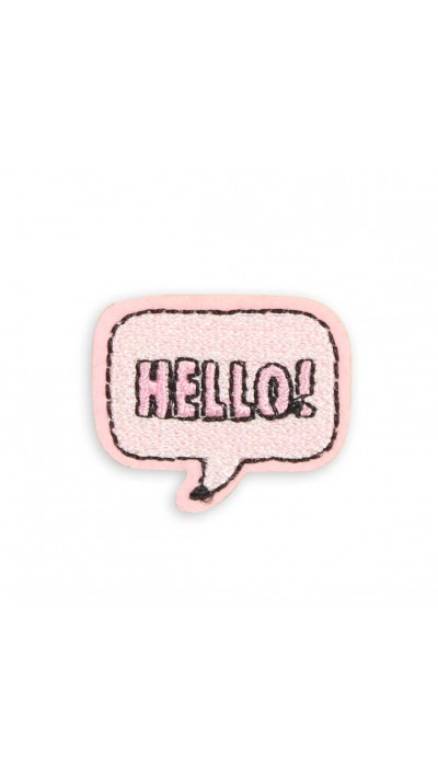 Sticker Aufkleber für Handy/Tablet/Computer 3D gestickt - Hello! Bubble