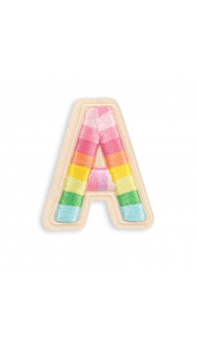 Autocollant sticker pour t&eacute;l&eacute;phone/tablette/ordinateur brod&eacute; en 3D - Lettre A