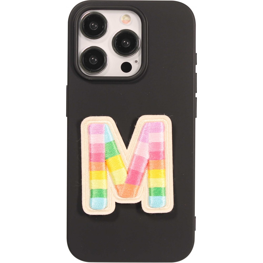 Sticker Aufkleber für Handy/Tablet/Computer 3D gestickt - Lettre M