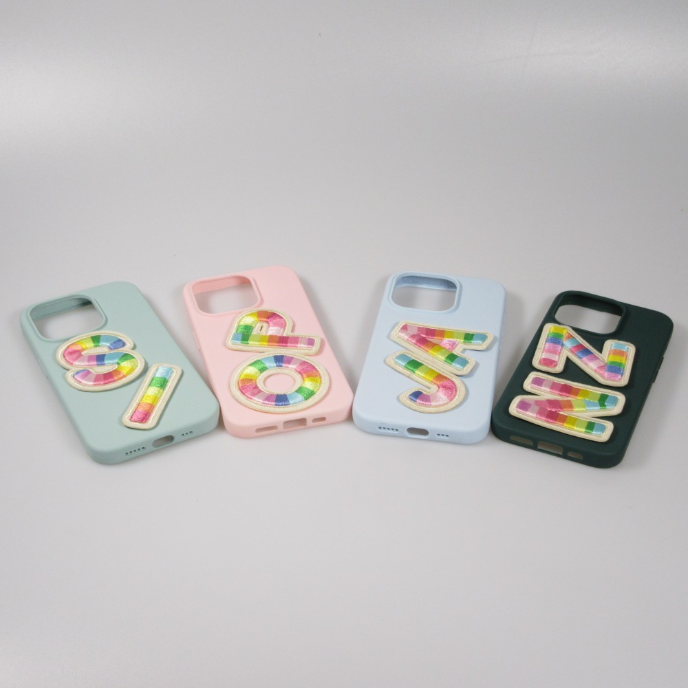 Sticker Aufkleber für Handy/Tablet/Computer 3D gestickt - Lettre X