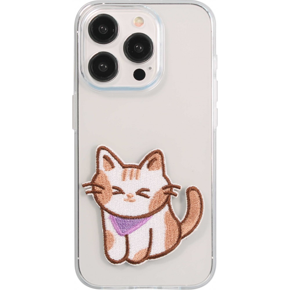 Sticker Aufkleber für Handy/Tablet/Computer 3D gestickt - Kleine süsse Katze