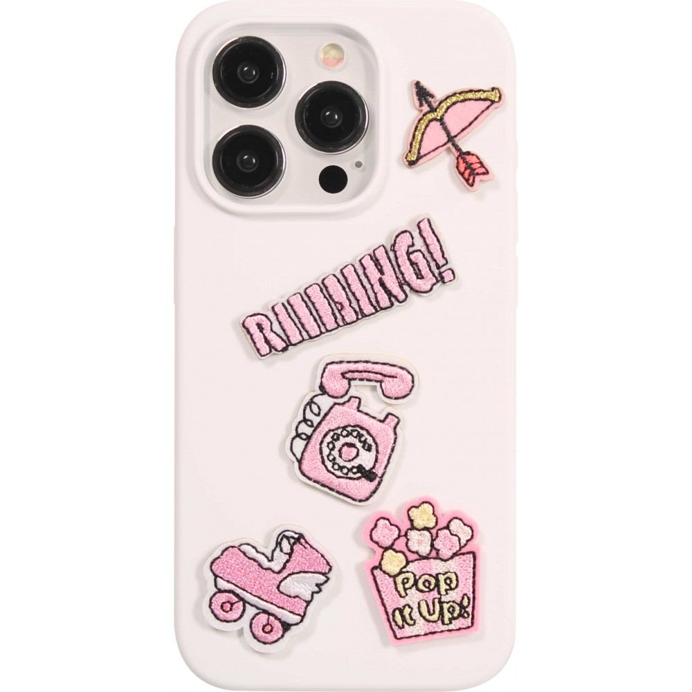 Autocollant sticker pour téléphone/tablette/ordinateur brodé en 3D - Pop corn