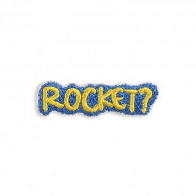 Sticker Aufkleber f&uuml;r Handy/Tablet/Computer 3D gestickt - ROCKET Sticker