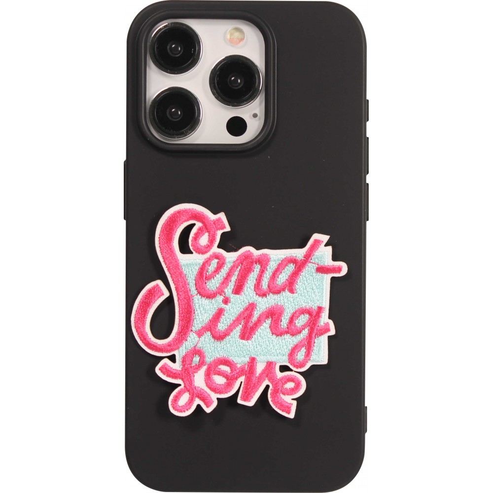 Sticker Aufkleber für Handy/Tablet/Computer 3D gestickt - Sending love