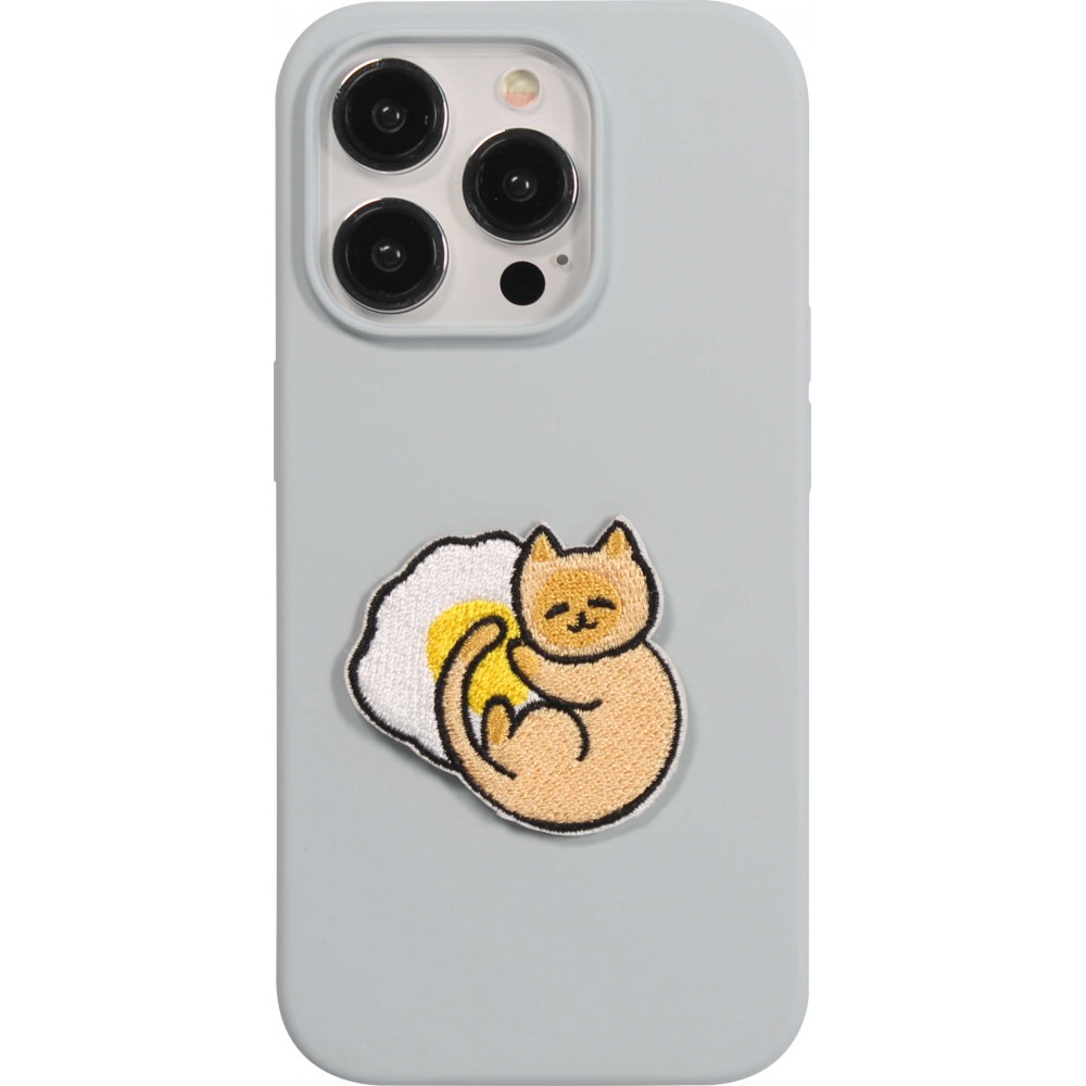 Autocollant sticker pour téléphone/tablette/ordinateur brodé en 3D - Sleeping Cat on Cloud